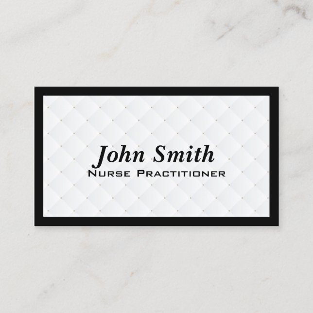 Pearl Quilt Nurse Practitioner Business Card (Front)