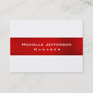 Pearl Red Unique Chubby Manager Business Card