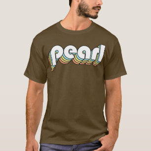 Pearl Retro Rainbow Typography Faded Style T-Shirt