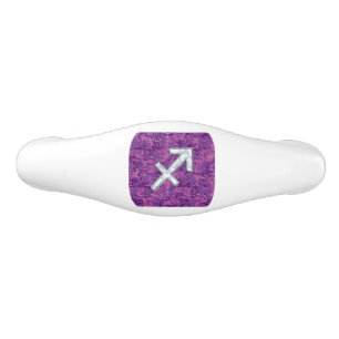 Pearl Sagittarius Zodiac Sign Fuchsia Digital Camo Ceramic Drawer Pull