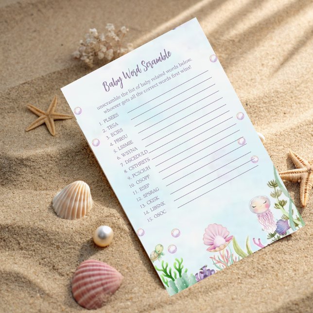 Pearl Sea Baby Word Scramble (Creator Uploaded)