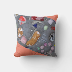 Pearl Shards Throw pillow