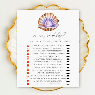 Pearl shell- mummy or daddy baby shower game