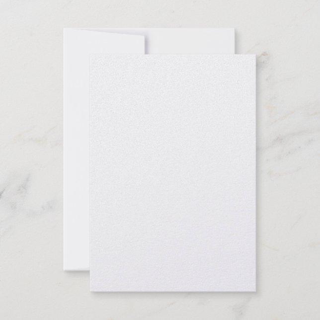 Pearl Shimmer Paper Flat Wedding Thank You Card (Front)