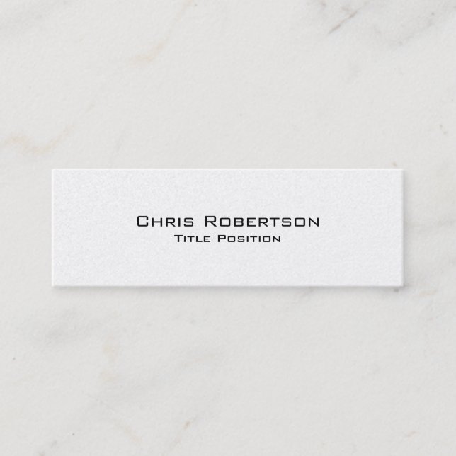 Pearl Slim Modern Trendy Stylish Business Card (Front)