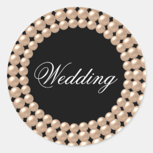 Pearl Strings Jewelled Wedding Sticker