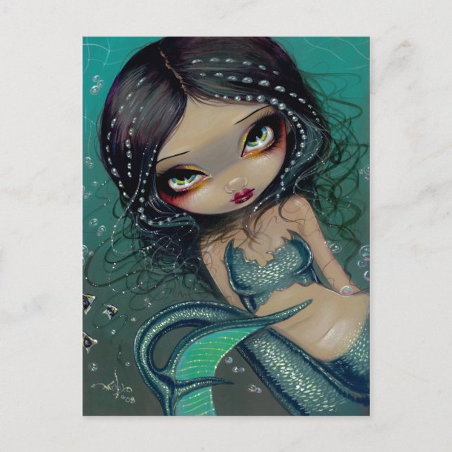 Pearl Swirl Mermaid Postcard (Front)