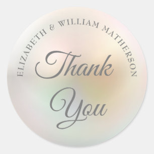 Pearl Thank You Classic Round Sticker