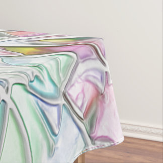 Pearl tones or coloured pieces mixed in cream tablecloth