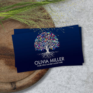 Pearl Tree of life - colourful leaves Business Card
