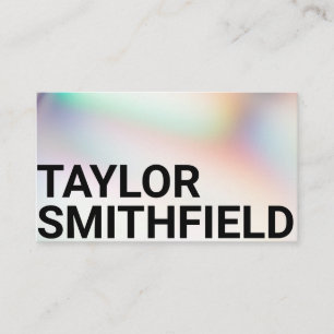 Pearl Typography Gradient  Business Card