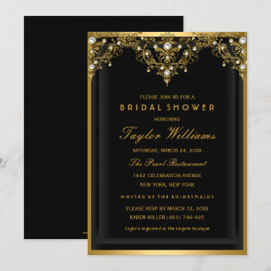 Pearl Vintage Glamour Bridal Shower Invite