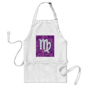 Pearl Virgo Zodiac Sign Pink Fuchsia Digital Camo Standard Apron