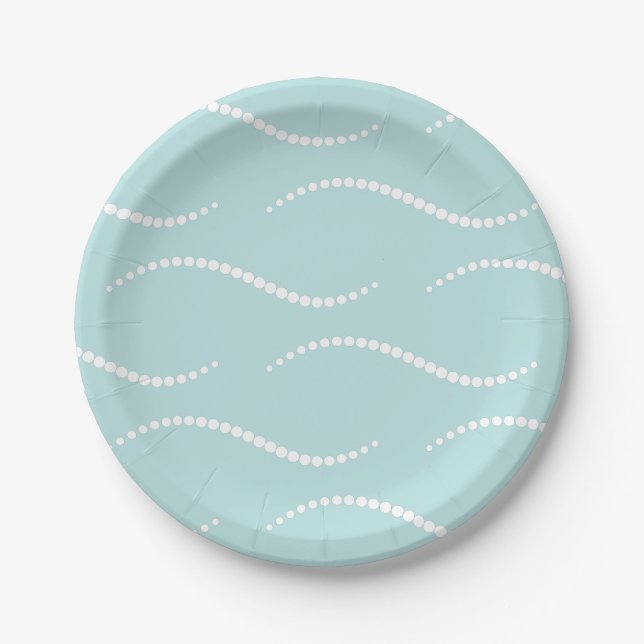 Pearl Waves Paper Plate (Front)