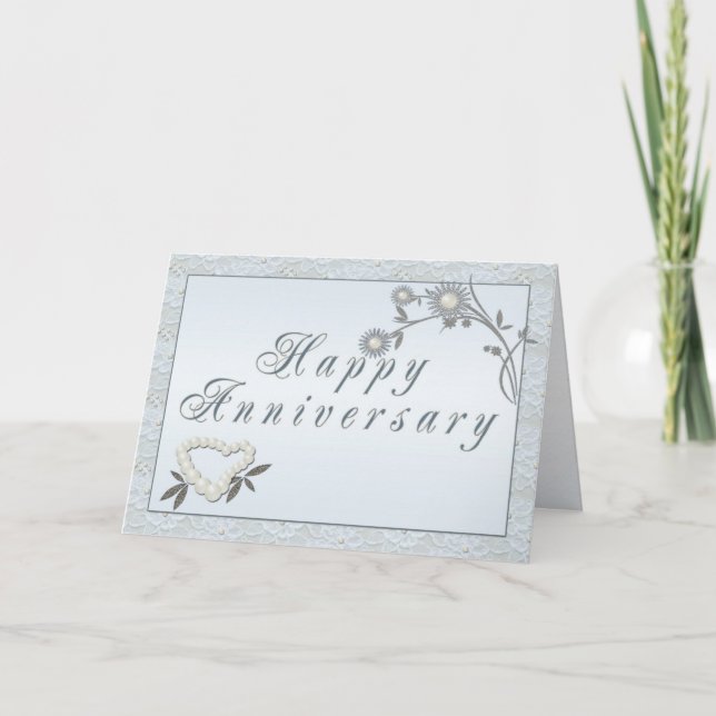 Pearl Wedding Anniversary Card (Front)