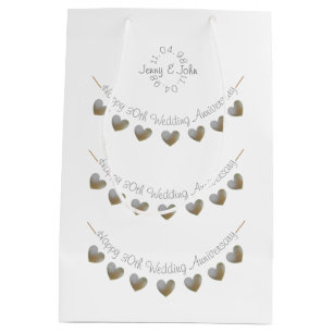Pearl Wedding Anniversary medium gift bag