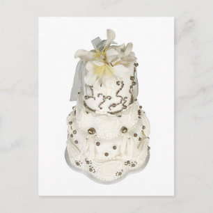 Pearl Wedding Cake Save The Date Card