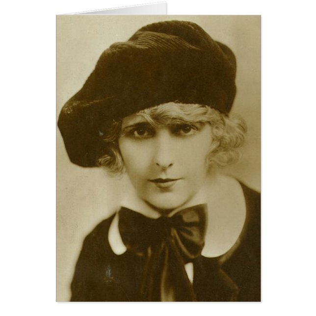 Pearl White 1920s vintage portrait card (Front)