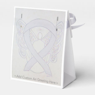 Pearl White Awareness Ribbon Angel Party Favour Bo Box