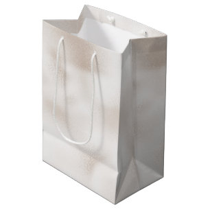 Pearl White Christmas Medium Gift Bag