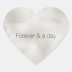 Pearl White Luxe  Heart Sticker