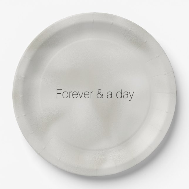 Pearl White Luxe     Paper Plate (Front)