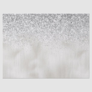 Pearl White Luxe Silver Glitter Tissue Paper