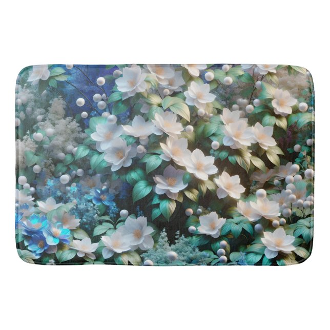 Pearlescent Flora Bath Mat (Front)
