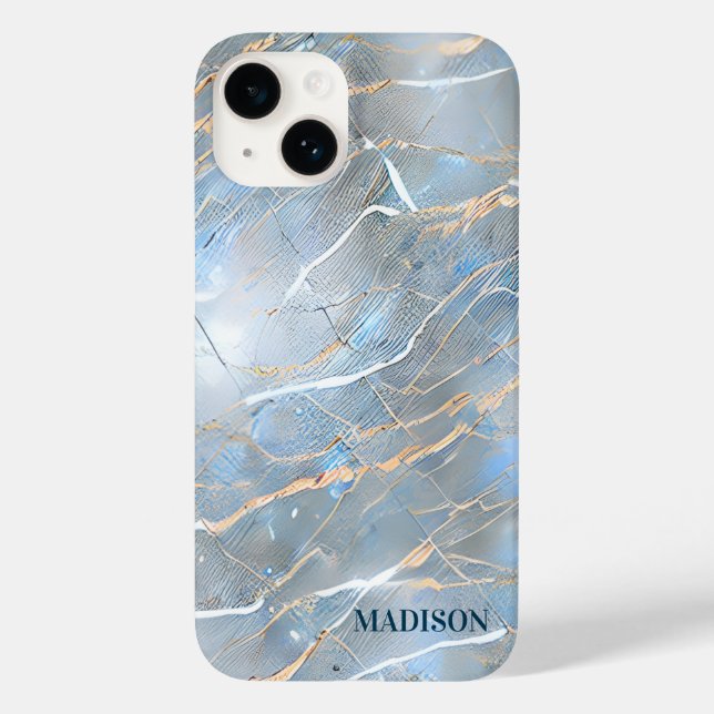 Pearlescent Marble Stone Case-Mate iPhone Case (Back)