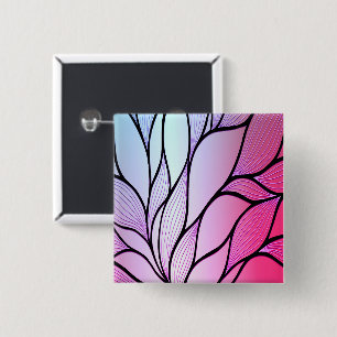 Pearlescent Purple Creative Leave Pattern  15 Cm Square Badge