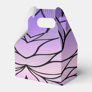 Pearlescent Purple Creative Leave Pattern Favour Box