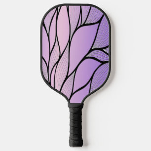 Pearlescent Purple Creative Leave Pattern  Pickleball Paddle