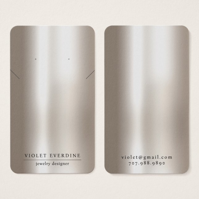 Pearlescent Typography Earring Necklace Jewellery (Front & Back)