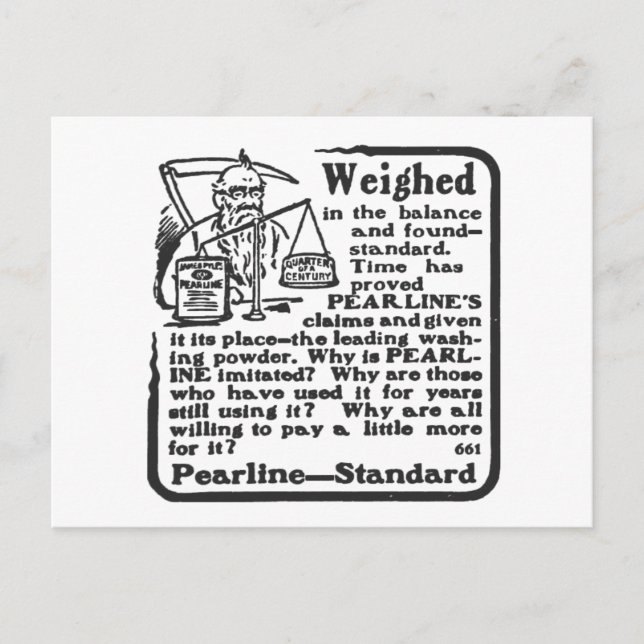 "Pearline Advertisement" Postcard (Front)