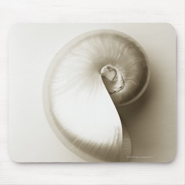 Pearlised nautilus sea shell 2 mouse mat (Front)