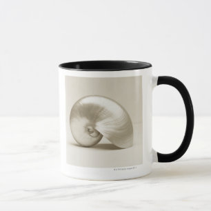 Pearlised nautilus sea shell mug