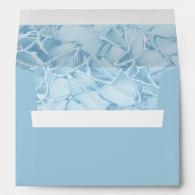 Pearlish Blue Wedding Adress  Envelope (Back (Bottom))