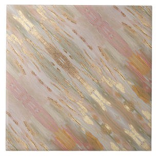Pearlized Gold, Rose  Tile