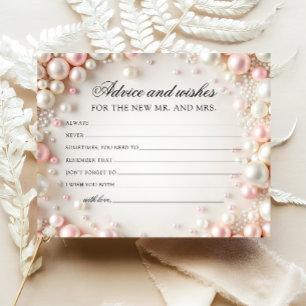 Pearls Advice and Wishes Bridal Shower Card