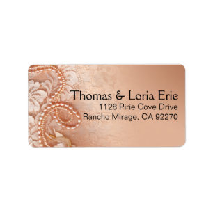 Pearls and Lace perfect peach Label