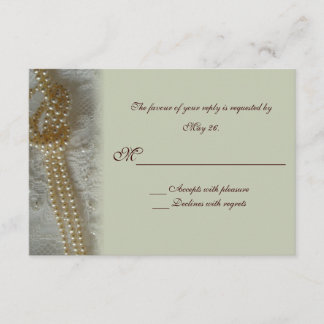 Pearls and Lace RSVP Card