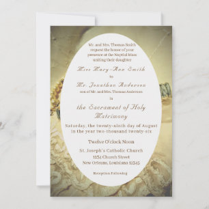 Pearls and Lace Wedding Invitation