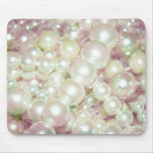 Pearls And Pink Daisy Mouse Mat