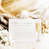Pearls and Prosecco Advice and Wishes Card