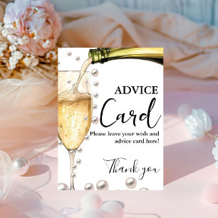 Pearls and Prosecco Advice bridal shower sign