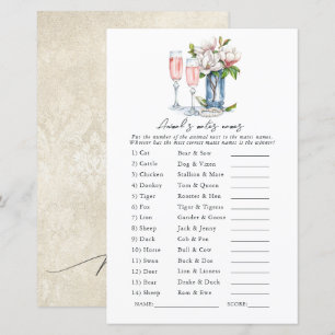 Pearls and Prosecco Animals & Mates Bridal Shower