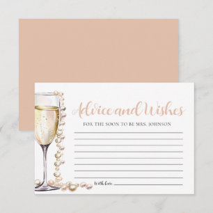 Pearls and Prosecco Bridal Advice and Wishes Card