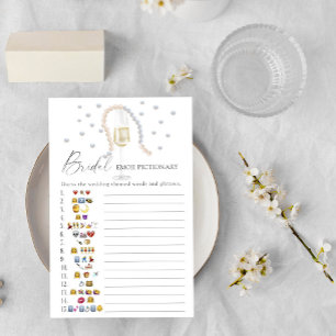 Pearls and Prosecco bridal emoji Pictionary game