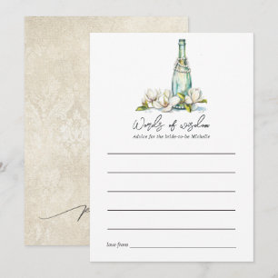 Pearls and Prosecco Bridal Shower Advice Card