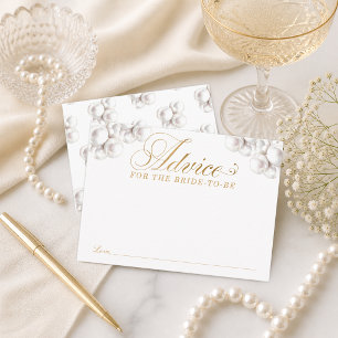 Pearls and Prosecco Bridal Shower Advice Cards